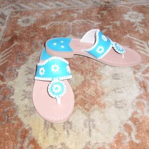 Jack Rogers Turquoise and White Sandals Size 7 M New